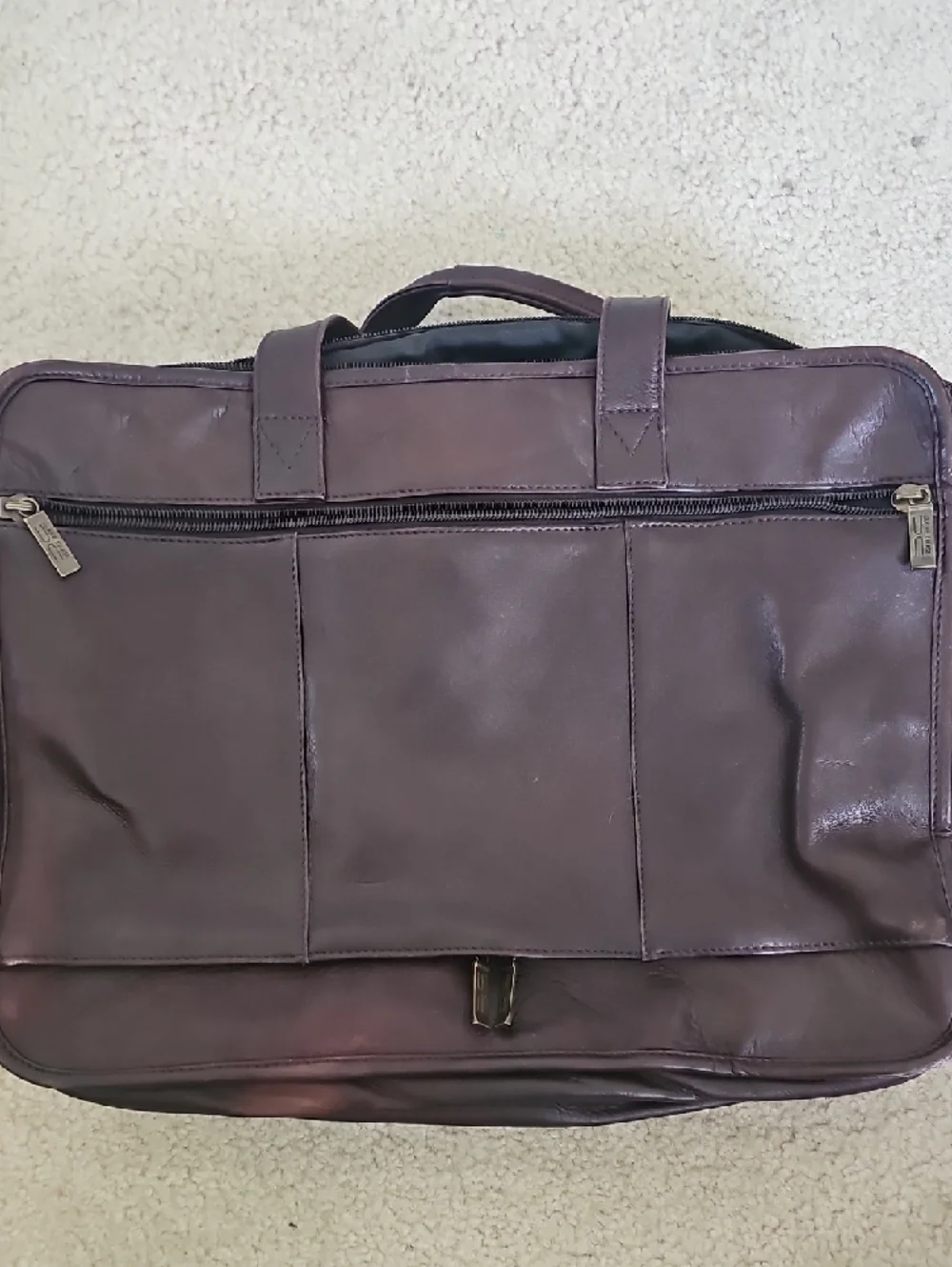 Men's Leather Briefcase Bag in Dark Brown - Classic Professional Carry